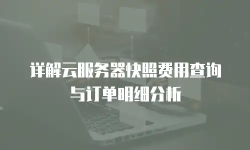 详解云服务器快照费用查询与订单明细分析