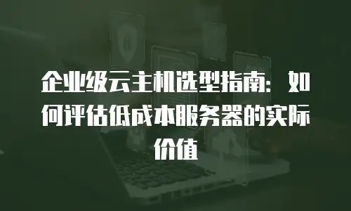 企业级云主机选型指南：如何评估低成本服务器的实际价值
