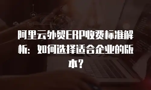 阿里云外贸ERP收费标准解析：如何选择适合企业的版本？