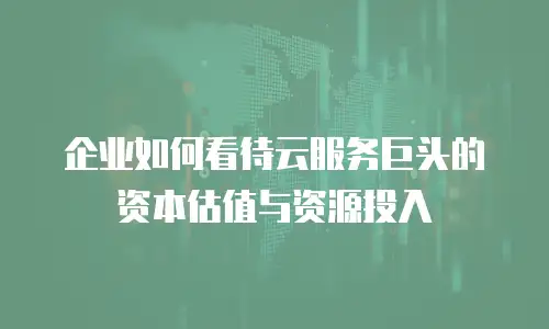 企业如何看待云服务巨头的资本估值与资源投入