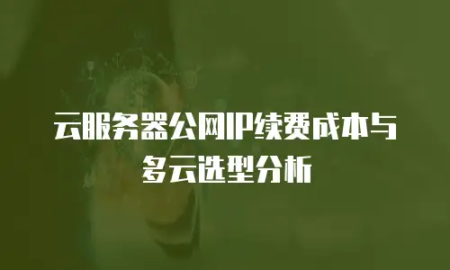云服务器公网IP续费成本与多云选型分析