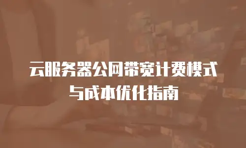 云服务器公网带宽计费模式与成本优化指南