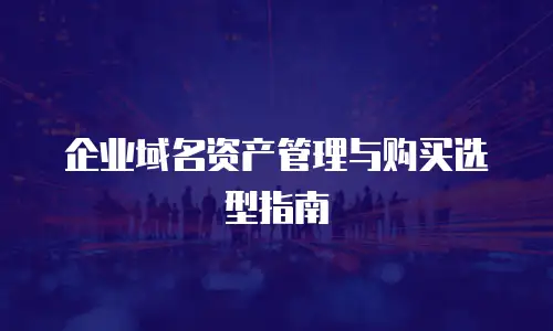 企业域名资产管理与购买选型指南