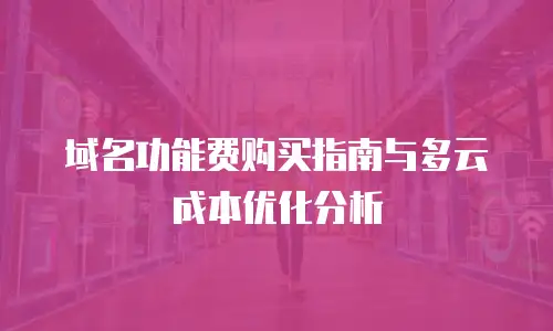 域名功能费购买指南与多云成本优化分析