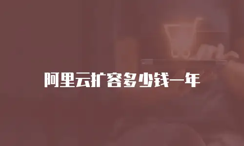 阿里云扩容多少钱一年