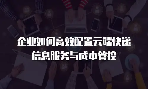 企业如何高效配置云端快递信息服务与成本管控
