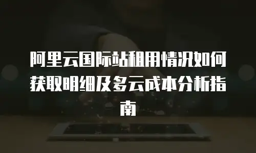 阿里云国际站租用情况如何获取明细及多云成本分析指南