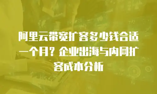 阿里云带宽扩容多少钱合适一个月？企业出海与内网扩容成本分析