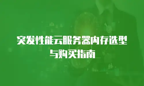 突发性能云服务器内存选型与购买指南