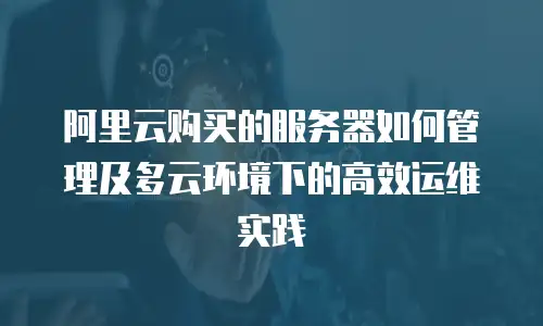 阿里云购买的服务器如何管理及多云环境下的高效运维实践