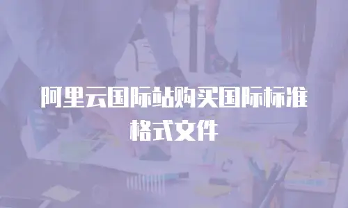 阿里云国际站购买国际标准格式文件