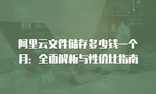 阿里云文件储存多少钱一个月：全面解析与性价比指南