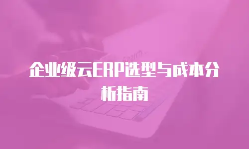 企业级云ERP选型与成本分析指南