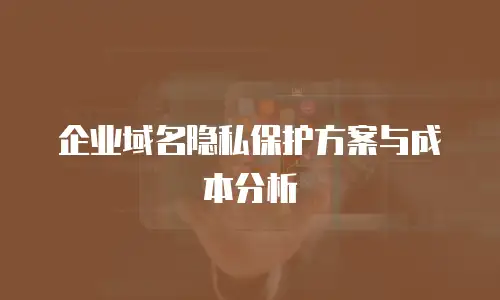 企业域名隐私保护方案与成本分析