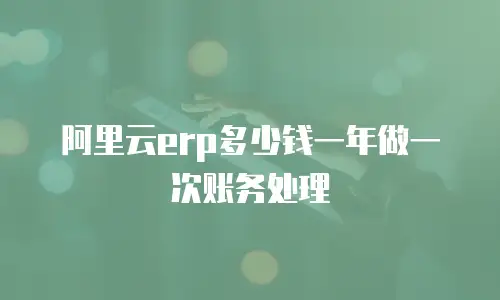 阿里云erp多少钱一年做一次账务处理