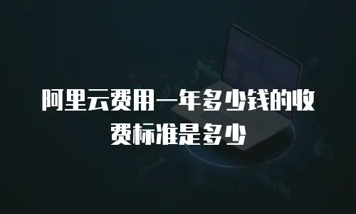 阿里云费用一年多少钱的收费标准是多少