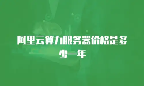 阿里云算力服务器价格是多少一年