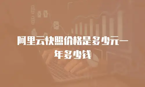 阿里云快照价格是多少元一年多少钱