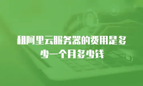 租阿里云服务器的费用是多少一个月多少钱