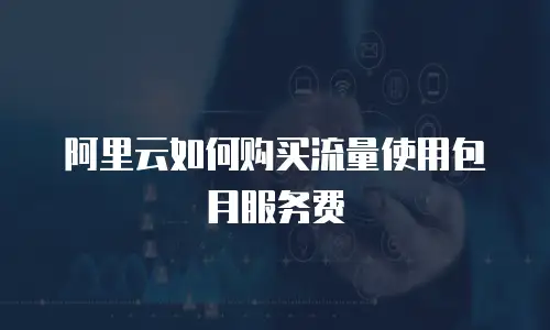 阿里云如何购买流量使用包月服务费