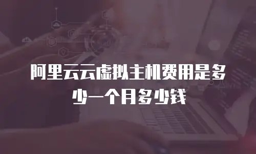 阿里云云虚拟主机费用是多少一个月多少钱