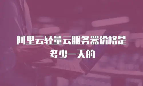 阿里云轻量云服务器价格是多少一天的