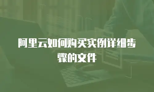 阿里云如何购买实例详细步骤的文件