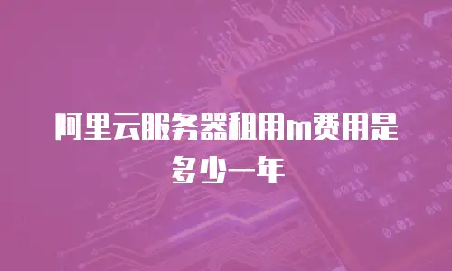 阿里云服务器租用m费用是多少一年