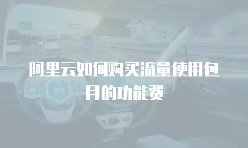 阿里云如何购买流量使用包月的功能费