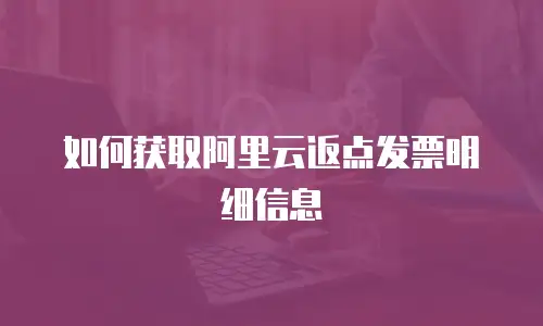 如何获取阿里云返点发票明细信息