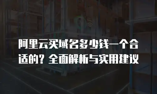 阿里云买域名多少钱一个合适的？全面解析与实用建议