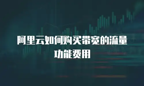 阿里云如何购买带宽的流量功能费用