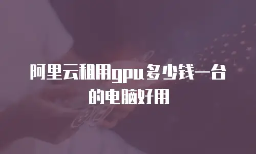 阿里云租用gpu多少钱一台的电脑好用