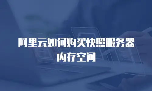 阿里云如何购买快照服务器内存空间