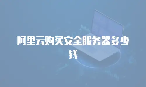 阿里云购买安全服务器多少钱