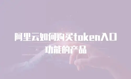 阿里云如何购买token入口功能的产品