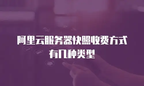 阿里云服务器快照收费方式有几种类型