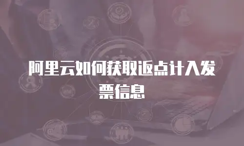 阿里云如何获取返点计入发票信息