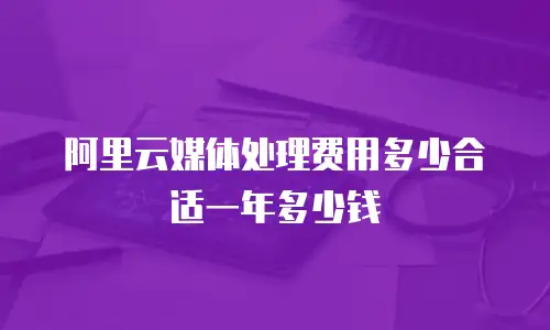 阿里云媒体处理费用多少合适一年多少钱