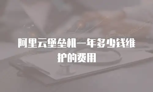 阿里云堡垒机一年多少钱维护的费用