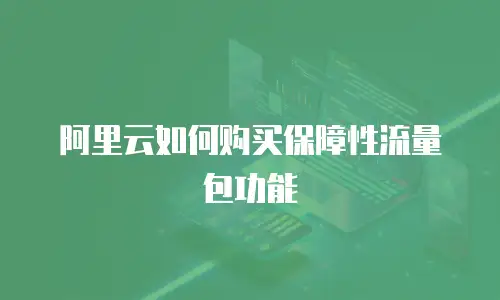 阿里云如何购买保障性流量包功能