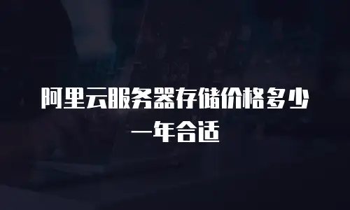 阿里云服务器存储价格多少一年合适