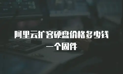 阿里云扩容硬盘价格多少钱一个固件