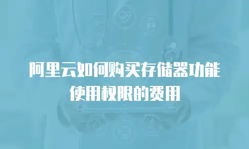 阿里云如何购买存储器功能使用权限的费用