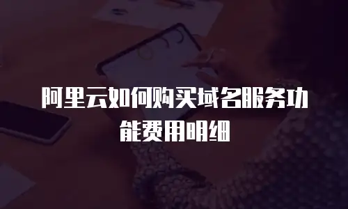 阿里云如何购买域名服务功能费用明细