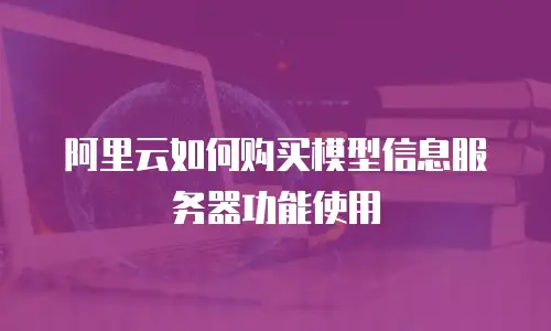 阿里云如何购买模型信息服务器功能使用