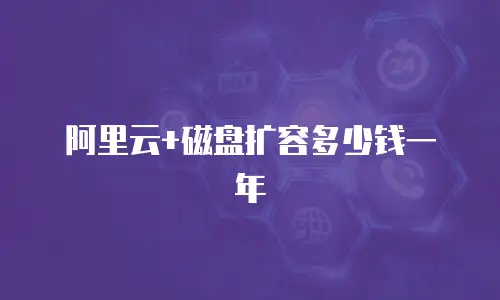 阿里云+磁盘扩容多少钱一年