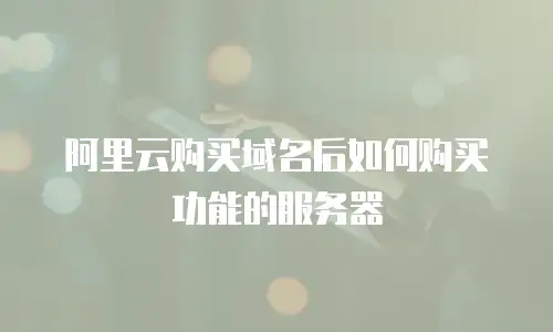 阿里云购买域名后如何购买功能的服务器