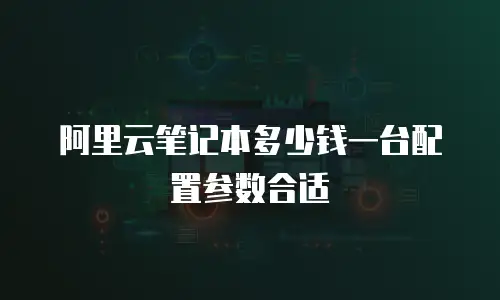 阿里云笔记本多少钱一台配置参数合适