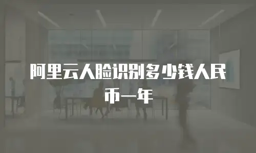 阿里云人脸识别多少钱人民币一年